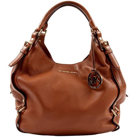 brown leather michael kors purse|large brown michael kors purses.